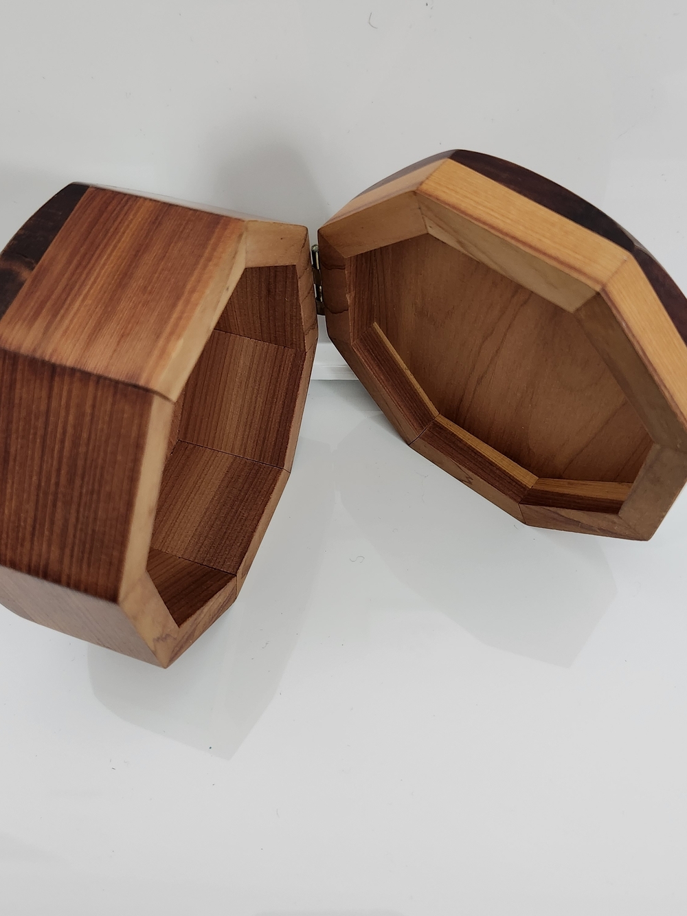 Wooden Watch Box Octagonal Solid Natural Handmade